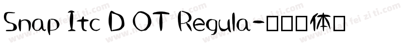 Snap Itc D OT Regula字体转换